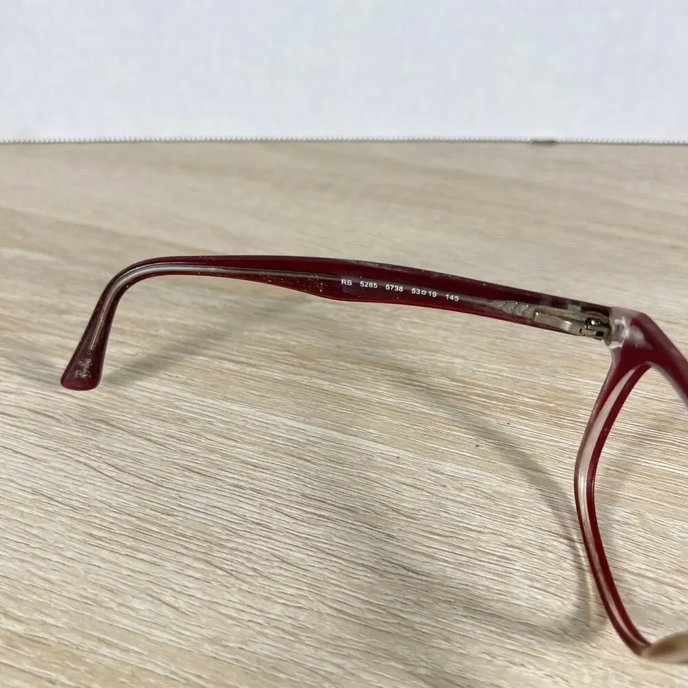 Ray-Ban RB5285 5738 Eyeglasses Red Frames Only 53-19-145 PARTS ONLY